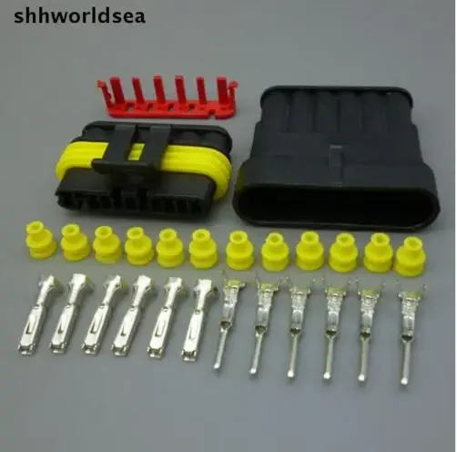 Shhworldsea Бесплатная доставка 50 комплектов 1 5 мм автомобильный грузовик 6-контактный