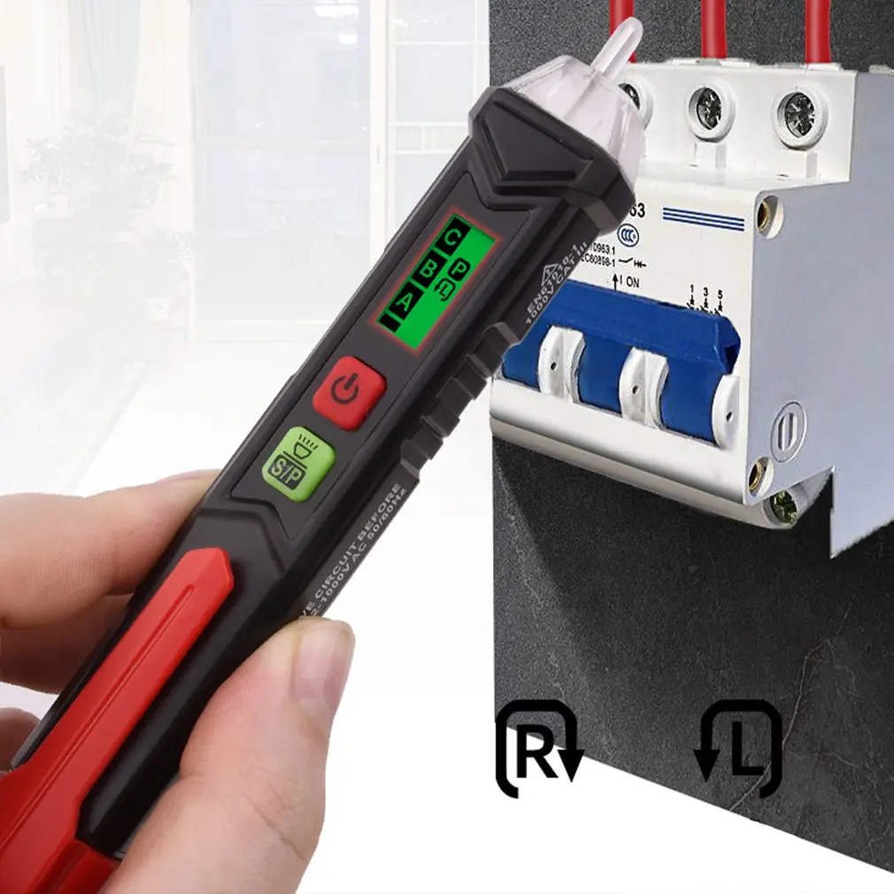 

HABOTEST HT100P Non-contact Phase Sequence Meter Three-phase Alternating Current Digital Display Phase Meter Detector Sale