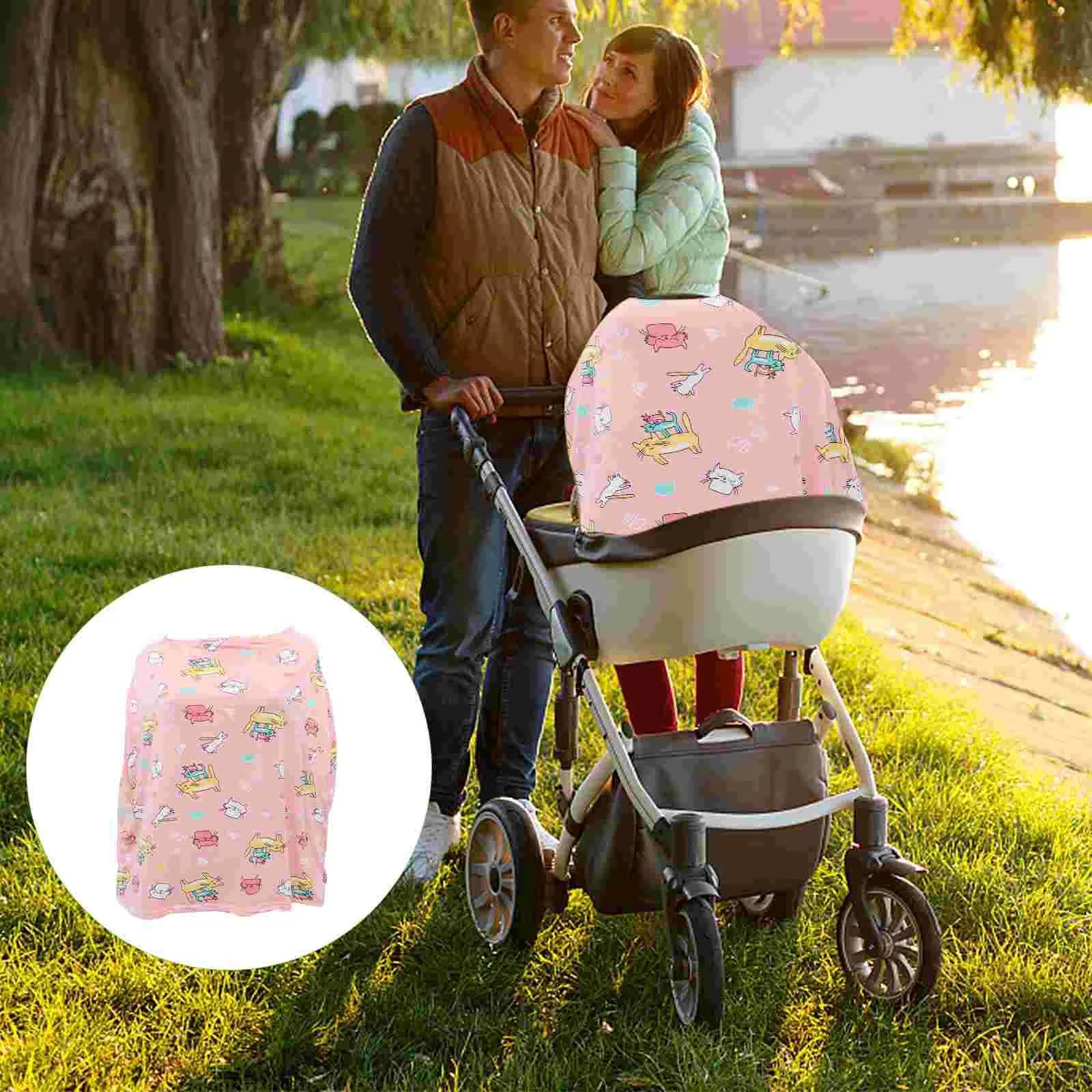 

Cover Stroller Baby Car Sunshade Canopy Stretchy Buggy Breastfeeding Scarf Covers Newborn Up Winter Blanket Bebe