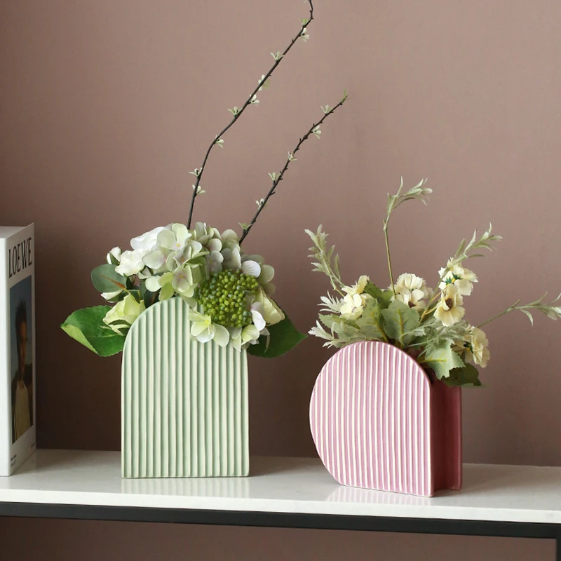 

Японские минималистские вазы для цветов, керамическая ваза в скандинавском стиле, домашний декор, Настольная Ваза, декоративные аксессуары...