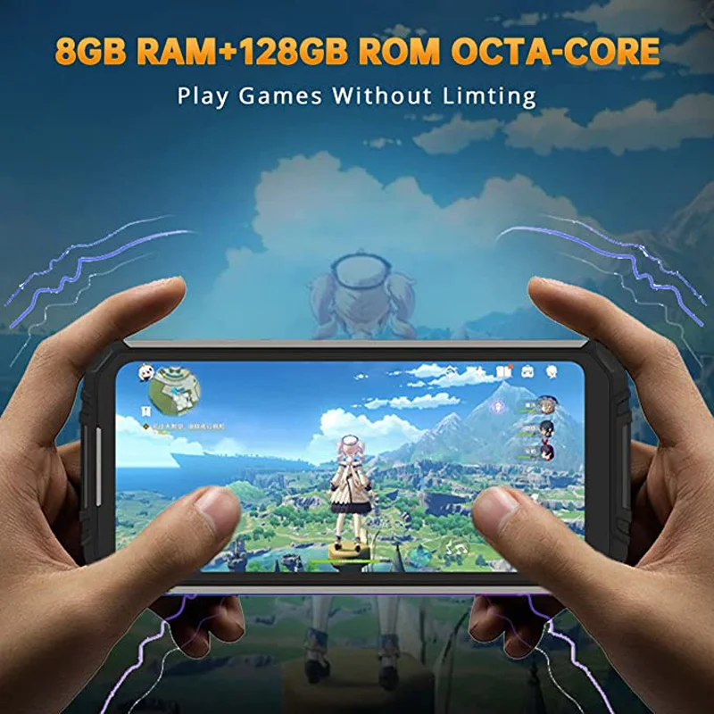 Oukitel WP16 Rugged Smartphone 8GB 128GB Android 11 NFC Mobile Phone Large Battery 10600mAh Octa Core 20MP Camera CellPhone