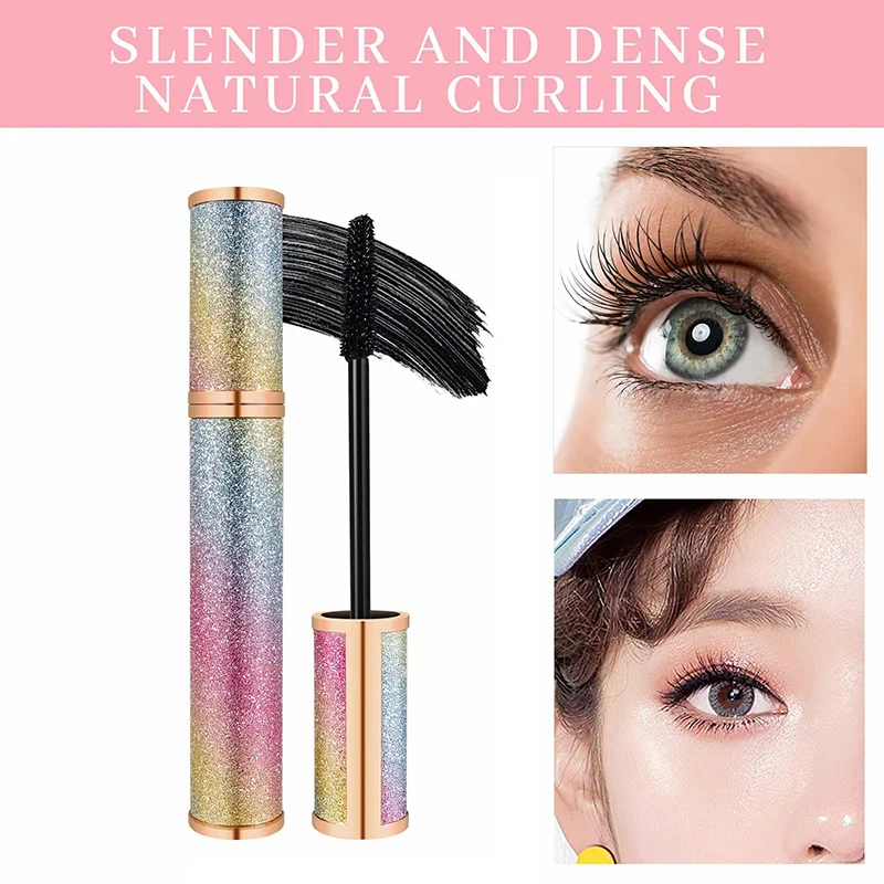 

4d Silk Fiber Mascara Waterproof And Easy To Dry Natural Soft Long Eyelash Makeup Mascara Black Thick Eyelash Cosmetics