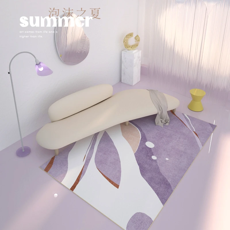 

Простой Фиолетовый декор для спальни для девочек 3x4 ковры для гостиной украшение для дома большой мягкий коврик для гостиной коврик для вхо...