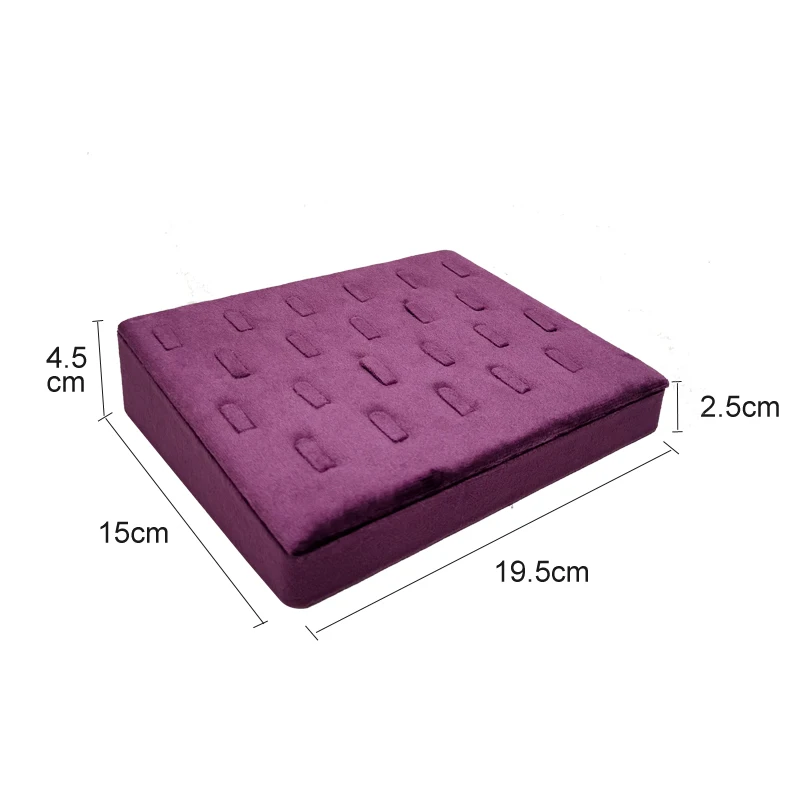 

Бархатная Подставка Для Ювелирных Колец С Несколькими Слотами Для Окон И Дисплея Ювелирных Изделий