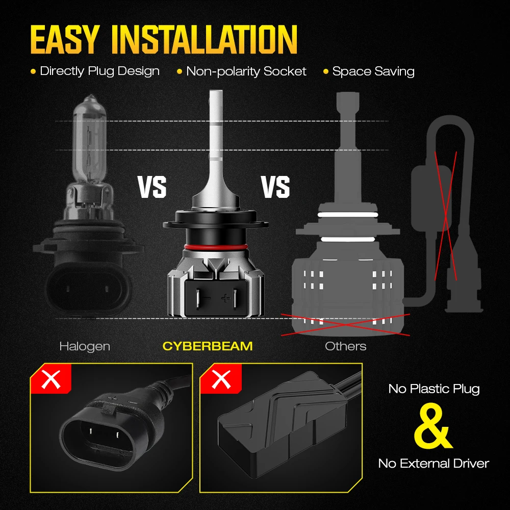 Лампа для передних фар H7 H4 H11 9005 HB3 9006 HB4 120 Вт 6500 лм K лампа противотуманных