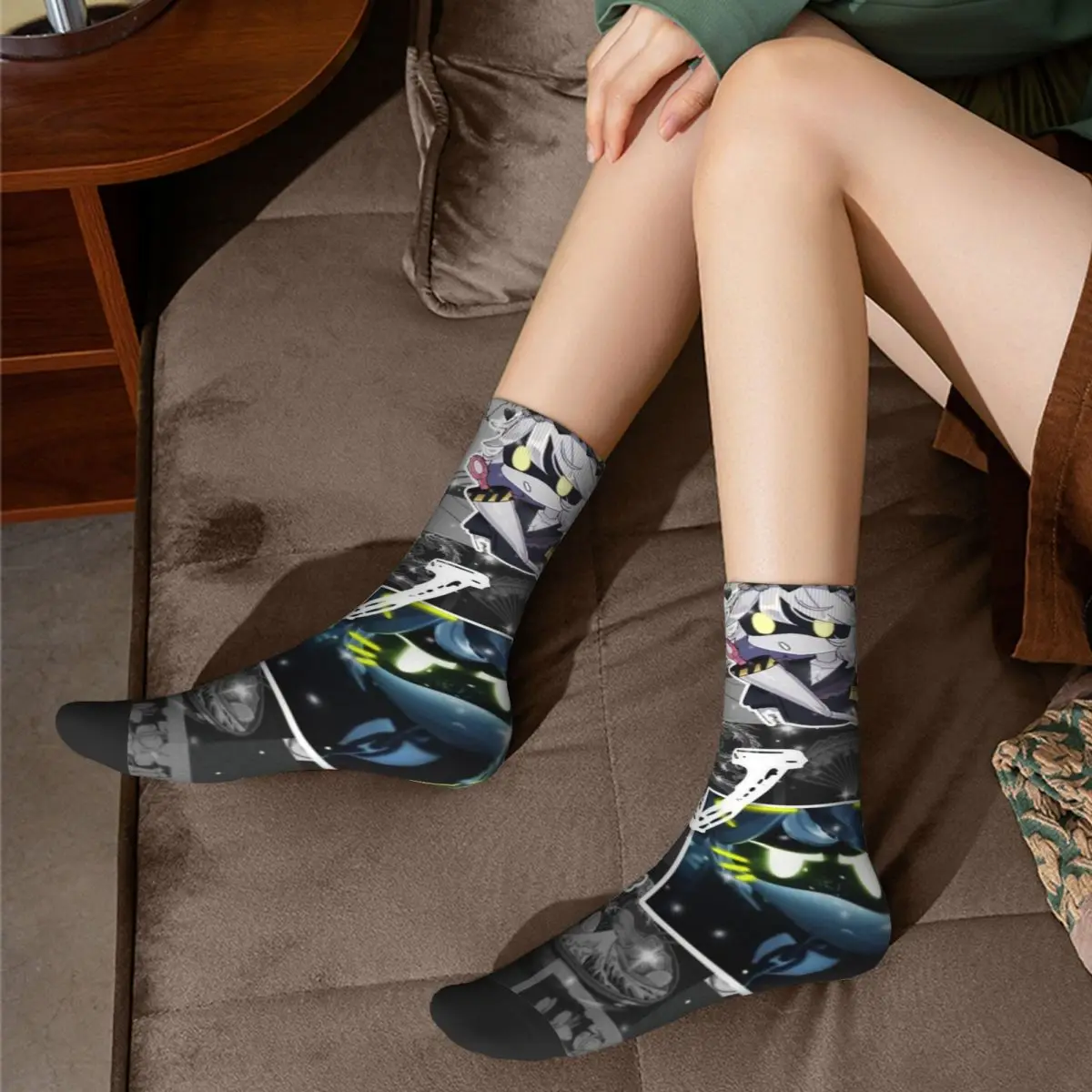 Разноцветные носки для убийц дронов N And Uzi из полиэстера длинные унисекс