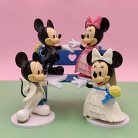 disney minnie mickey mouse donald marry action figures model toys wedding gift for lovers bride girl valentines day party decor