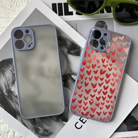 cartoon love heart phone case luxury silicone shockproof matte for iphone 7 8 plus x xs xr 11 12 13 mini pro max
