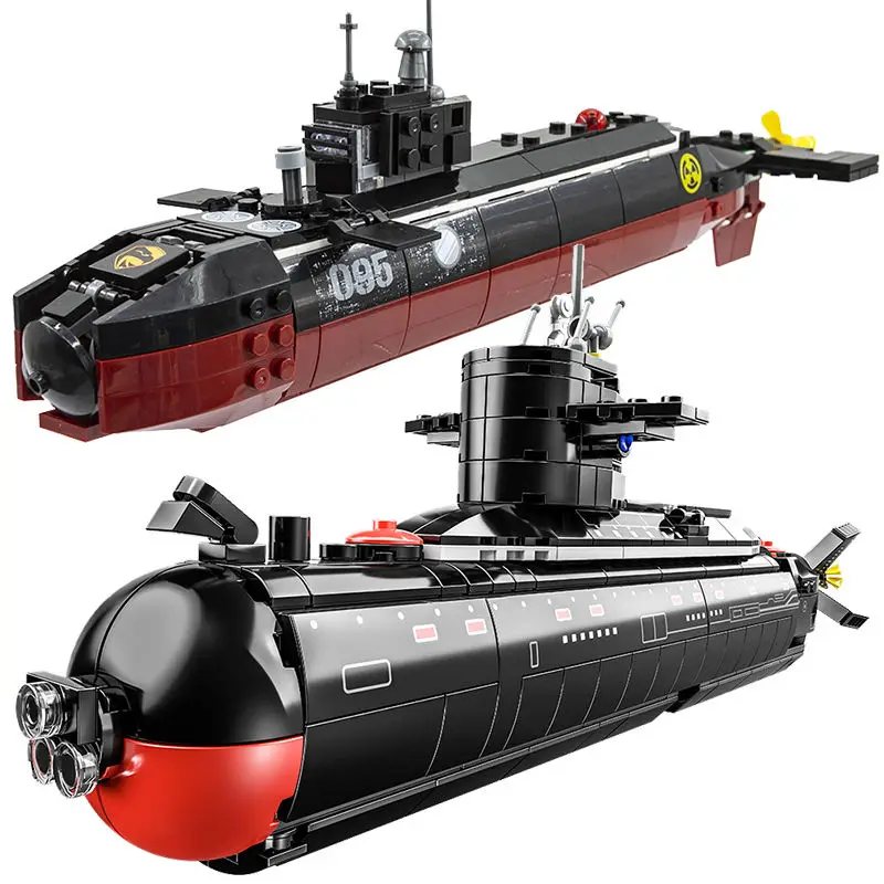 

WW2 Military Warship Army Building Blocks Navy Strategic Nuclear Submarine Model Weapon Ship Toy for Boys Gift 515pcs