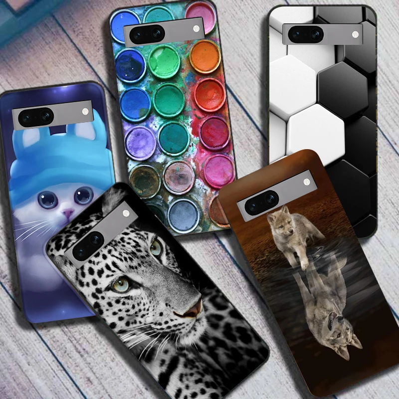 

TPU Case For GOOGLE PIXEL 7A Soft Silicone TPU Cute Flower Animal Painted Back Bumper Bags