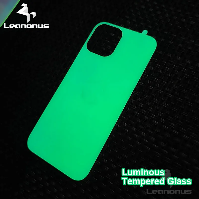 Luminous Rear Tempered Glass for iPhone 13 12 11 Pro Max X XS XR Back Screen Protector Glow in the Dark Colorful Protective Film