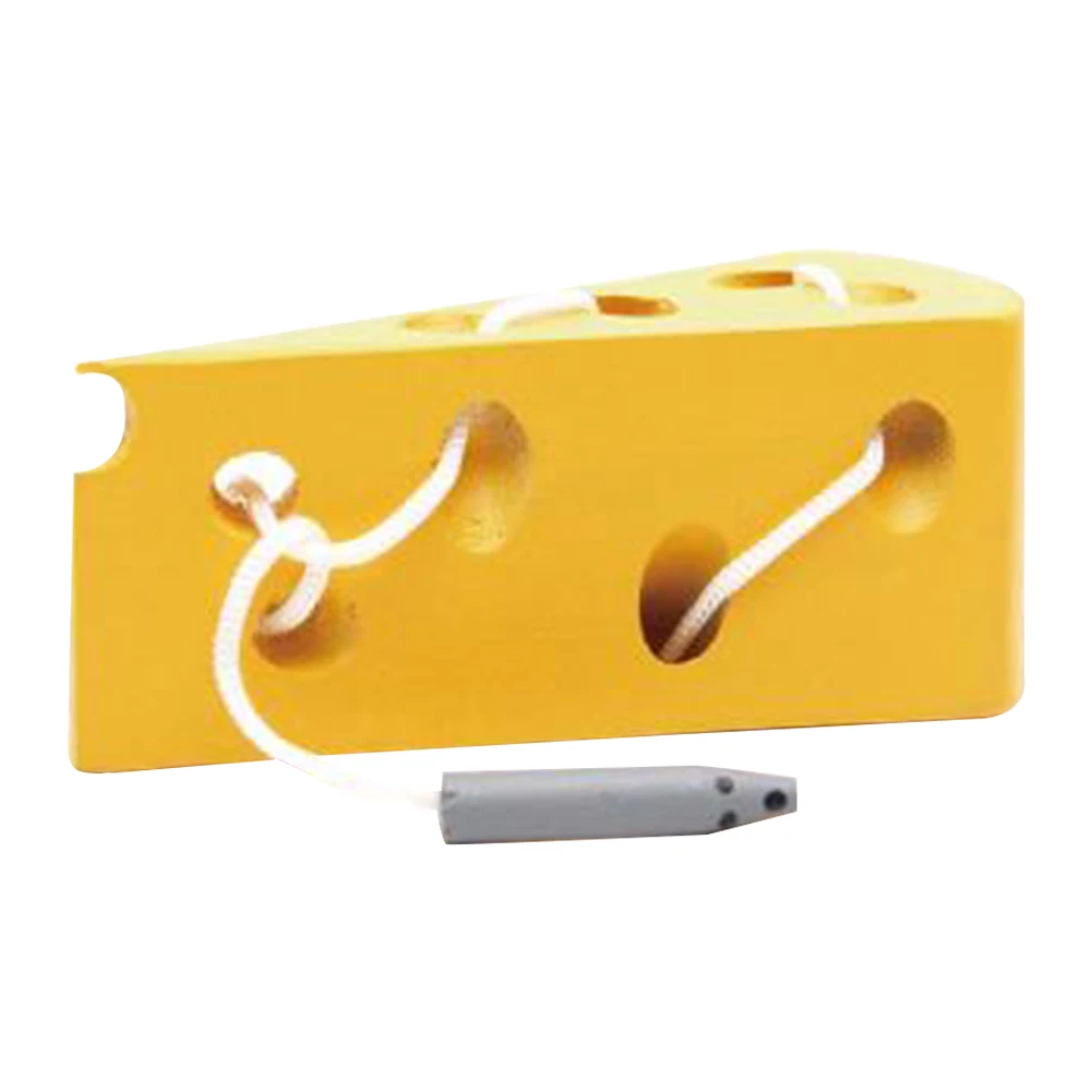 

Early Education Children Series Activity Wooden Cheese Toys Travel Lacing Game Early Learning Educational Block Puzzles for 3 Y