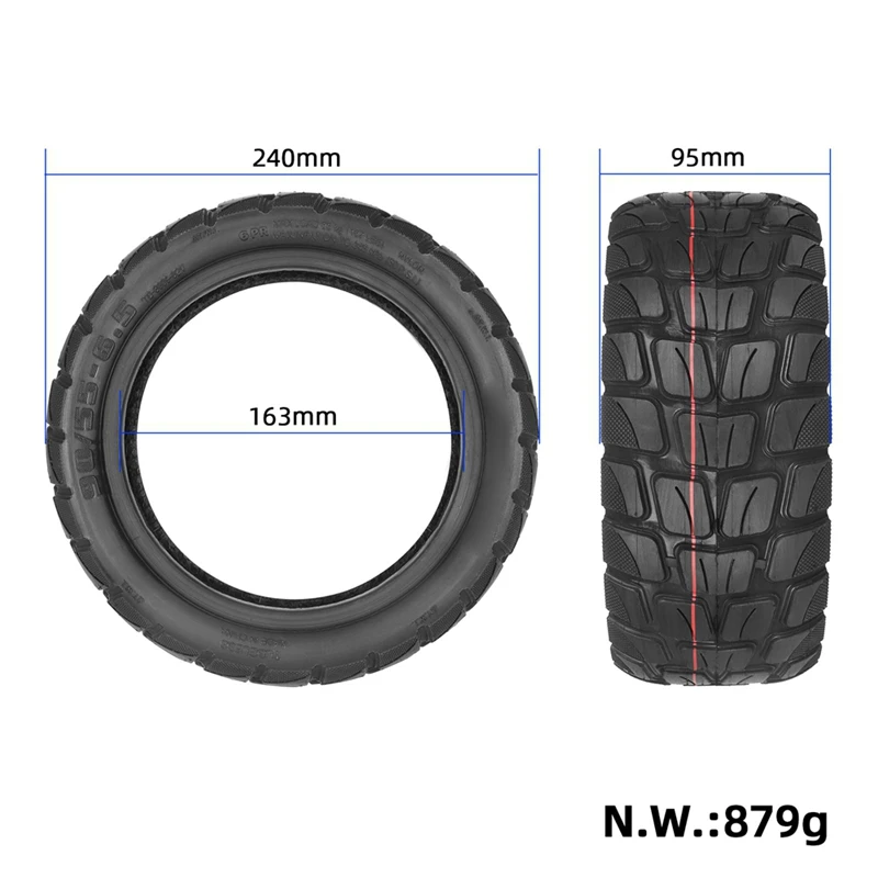 11-дюймовая толстая износостойкая шина TUOVT 90/55-6 5 для электрического скутера