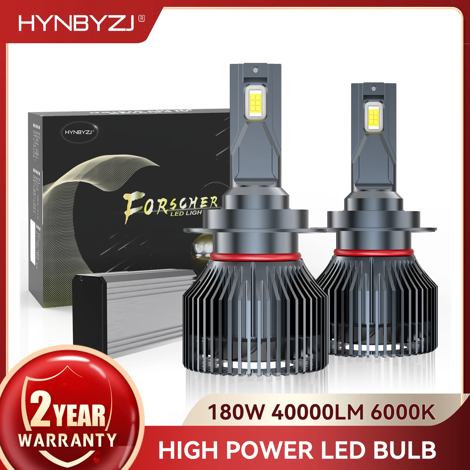 

HYNBYZJ 2PCS H1 H7 LED Canbus H4 H8 H11 40000LM 9005 HB3 9006 HB4 LED Bulb 9004 9007 H13 Car Headlight Bulb Auto Fog Lamp 6000K