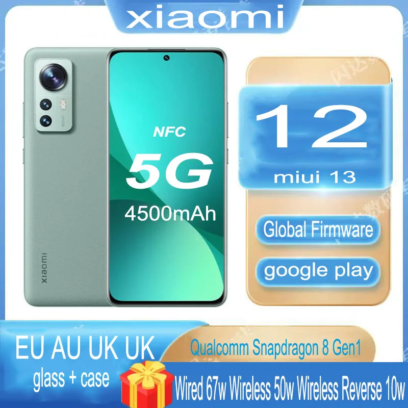 

Телефон для Xiaomi Redmi 12 дюймов, телефон с беспроводным зарядным устройством, Поддержка NFC, задняя зарядка, полный экран