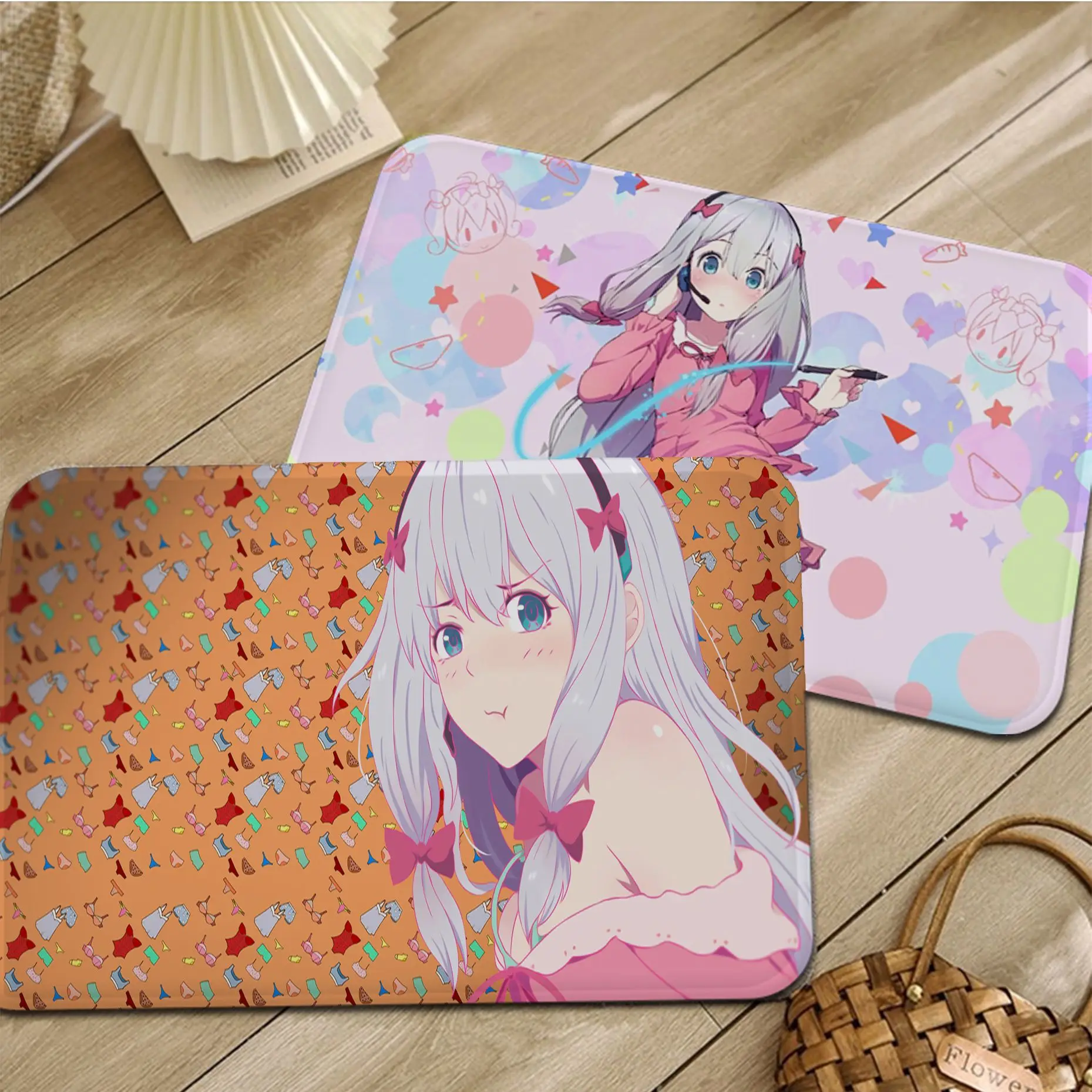 

Cute Girl Izumi Sagiri Floor Carpet INS Style Soft Bedroom Floor House Laundry Room Mat Anti-skid Welcome Doormat