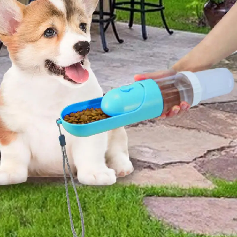 

Дорожная бутылка для воды и еды для собак, портативная бутылка для еды для путешествий, водная кормушка для маленьких и больших собак для ко...