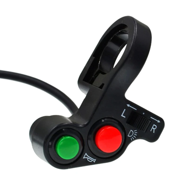 

12V Universal 7/8" 22mm Motorcycle ATV Handlebar Headlight Horn Switch 3 Buttons
