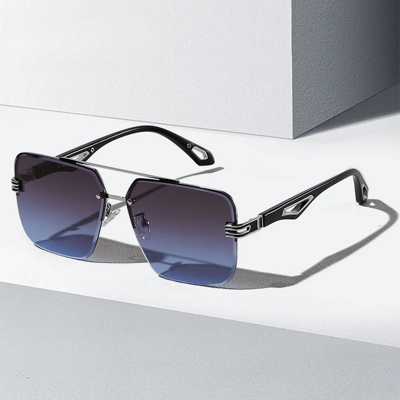 

New Fashion Box Sunglasses 2A515 Men's and Women's Sunglasses Frameless Versatile Sunglasses UV400 نظاىات شمسية رجال