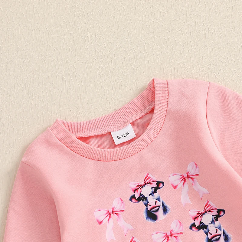 Милая одежда для маленьких девочек: толстовка с длинными рукавами и эластичными