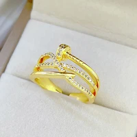 2022 new rings women adjustable 14k gold plated three layers hollow out simple foot knuckle ring summer beach gift jewelry