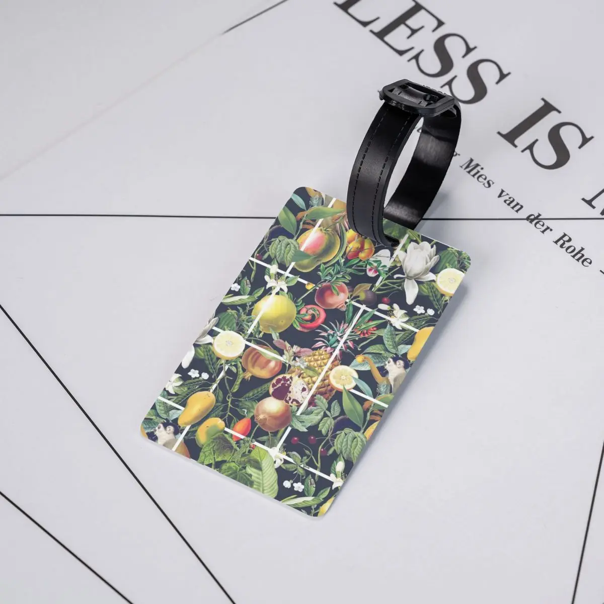 Пользовательский Средиземноморский летний чемодан с изображением лимона бирки