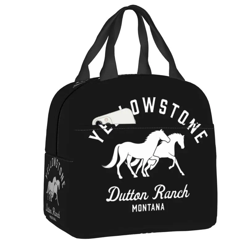 

Dutton Ranch Yellowstone Lunch Bag Women Reusable Cooler Thermal Insulated Lunch Box for School Office Storage Food Bento Box