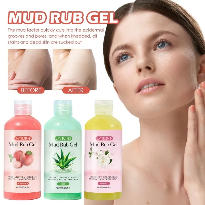 

Jaysuing Rub Clay Gel Skin Deep Cleansing Gentle Exfoliating Dead Skin Tender Delicate Whitening Skin Body Cleansing Products