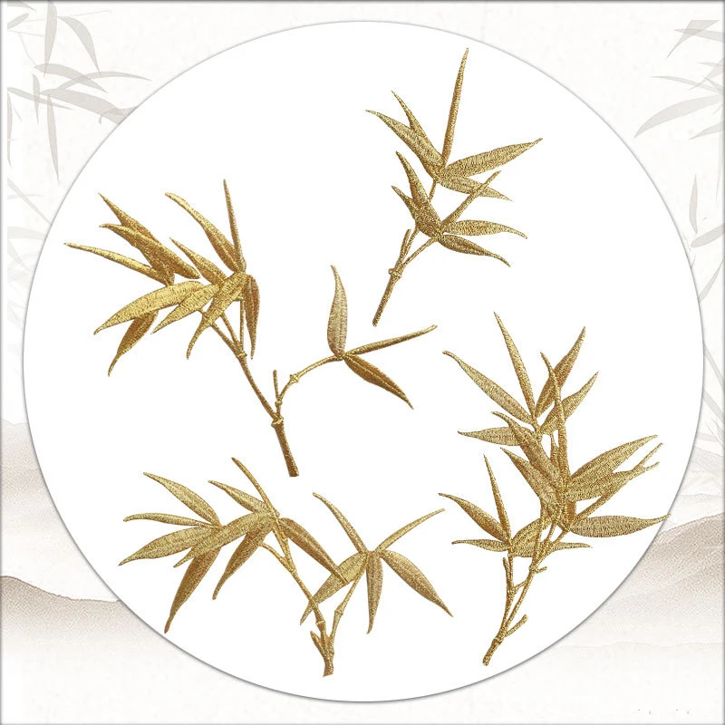 

Bamboo Embroidery Cloth Sticker DIY Manual Patch Creative Decorative Clothing Embroidery Patches
