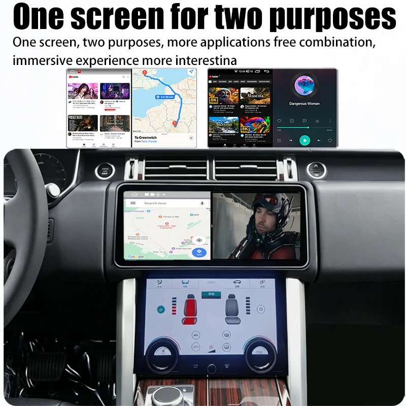 Фото 12,3-дюймовый Android 14 для Range Rover Vogue L405 2013-2017 годов выпуска, Carplay Auto, сохраняет оригинальное меню функций, система Bosch Harman №4