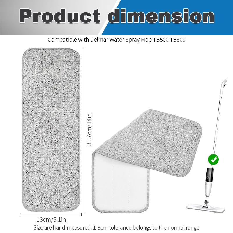 Сменные тряпки для швабры, 2 шт., для Xiaomi Deerma TB500 TB800, швабра с распылителем воды, вращающаяся на 360 градусов чистящая ткань, головка (art.: 3920cbcd3ecea) - 3920cbcd3ecea