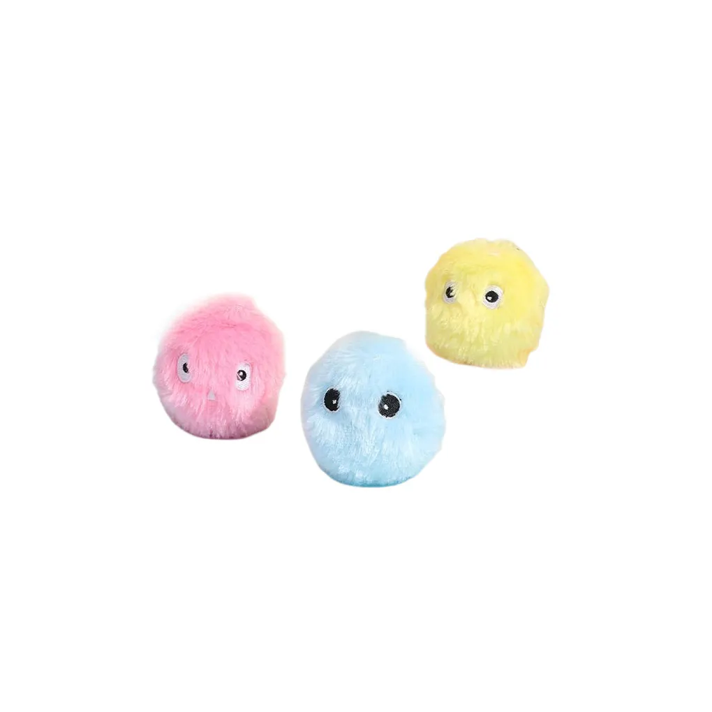 

Умные игрушки для кошек со звуком, 3 шт., мячи, плюшевые животные, сенсорные игрушки, товары для домашних животных, интерактивные пищалки для ...