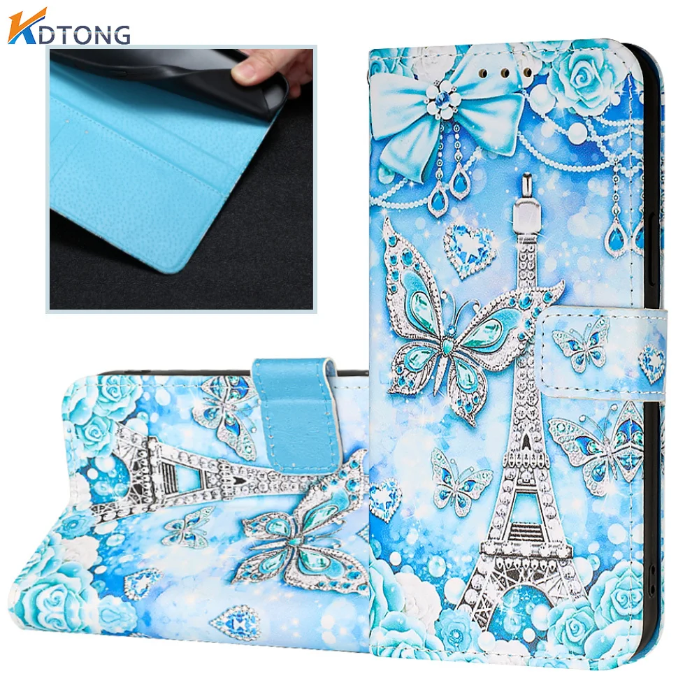 

Cute Painted Leather Protect Wallet Phone Case for Nokia G300 G21 G11 G50 G20 G10 C20 C10 Coque Flip Card Slots Shockproof Cover