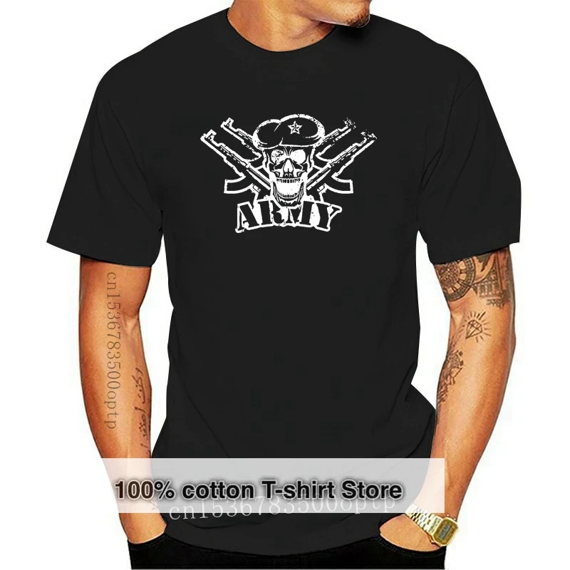 

Cool T-Shirts Designs Best Selling Men ARMY SKULL GUNS U.S. ARMED SPECIAL FORCES RIFLES Mens Black T-Shirt T-shirt