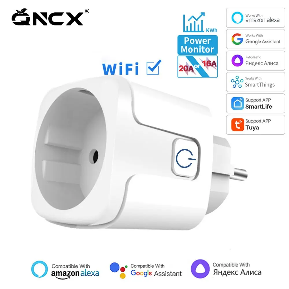 Умная розетка с поддержкой Wi-Fi, 16 А, 20 А