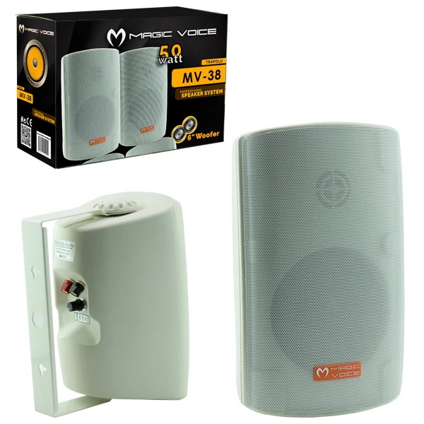 

MAGICVOICE MV-38 11 CM 50 W white column HOP 2Lİ suit transformer