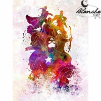 marvel family watercolor art diamond painting embroidery full paste mosaic rhinestones cross stitch for living room home decor