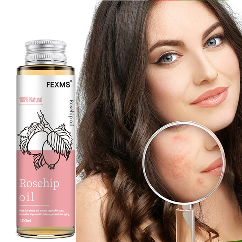 Rosehip Seed Oil 100% Pure Organic Unrefined Cold Pressed Anti Aging Rose Hip Moisturizer For Hair Skin & Nails free shipping