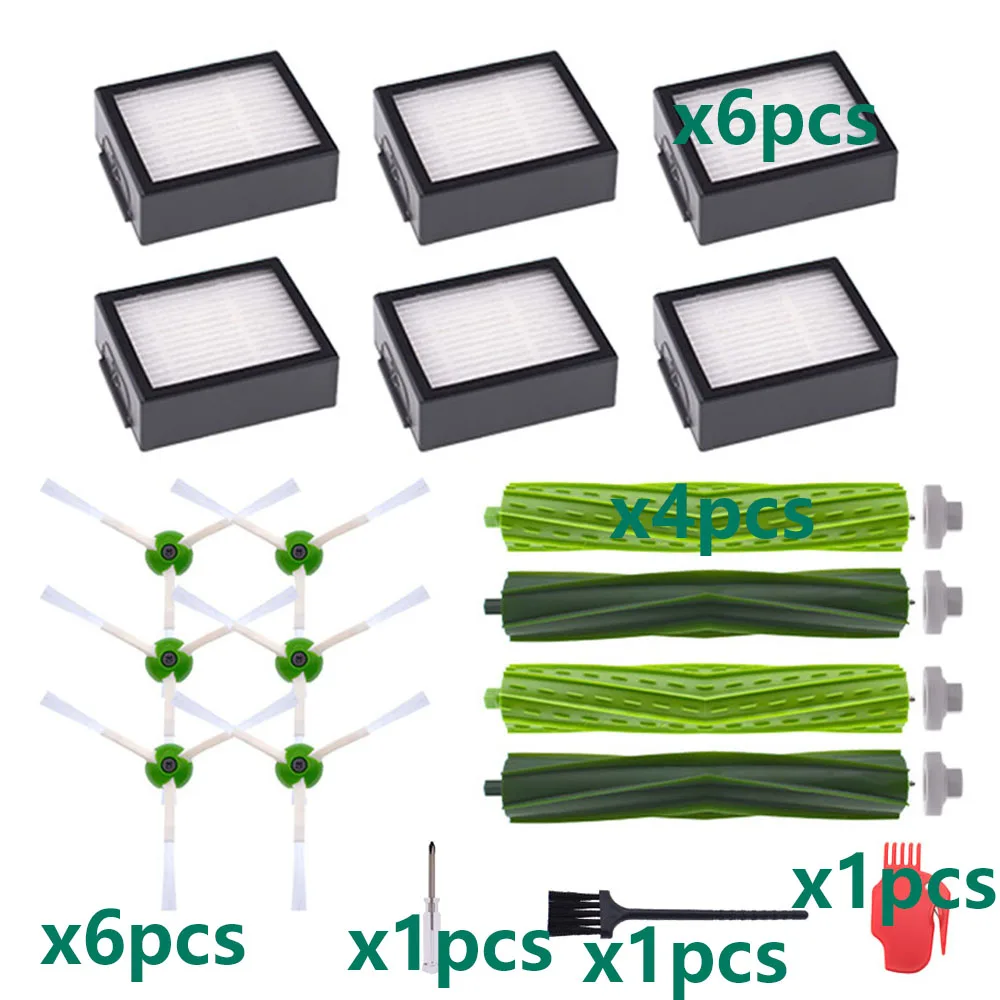 

Фильтр основной ролик боковая щетка пылесборник для IRobot Roomba E I серии E5 E6 E7 I3 I6 I7 + J7 Plus Замена робота-пылесоса