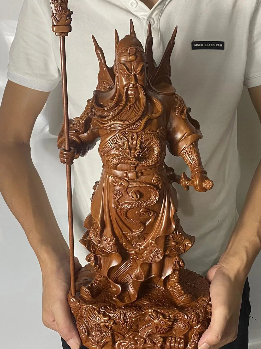

Large Kowloon Guan Gong Statue Resin Guan Yuwu God of Wealth Modern art handmade sculpture Home decor accessories statue