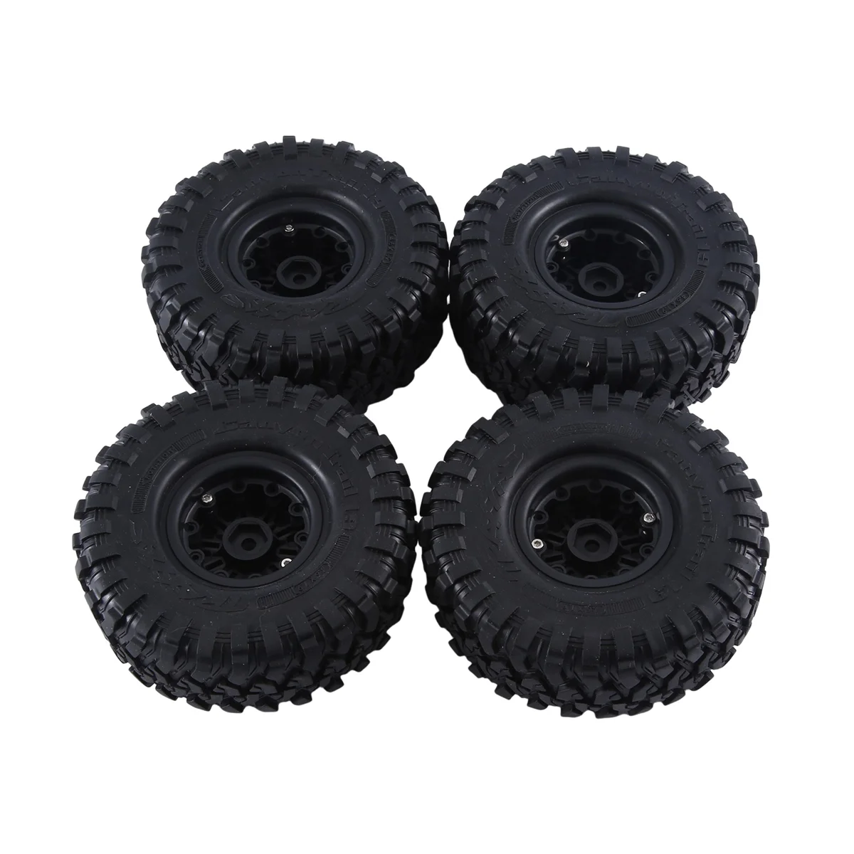 

4Pcs 120mm Metal 1.9Inch Beadlock Wheel Rim Rubber Tire Set for 1/10 RC Crawler Car Traxxas TRX4 RC4WD D90 Axial SCX10