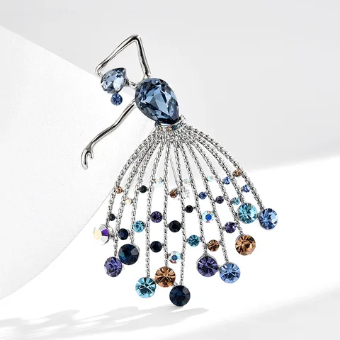 Французские балетные броши с кристаллами