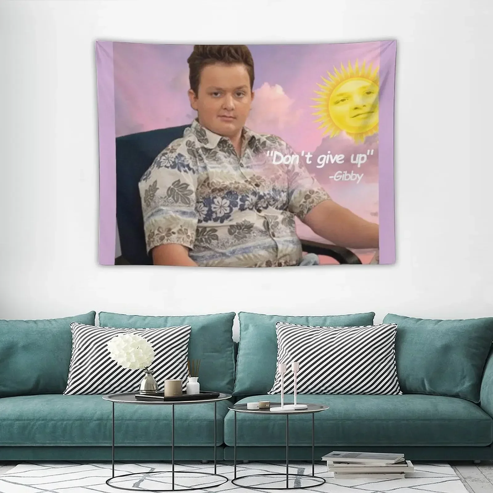 Гибби говорит что не сдавайся. Icpearl гобелен для спальни декор комнаты милый