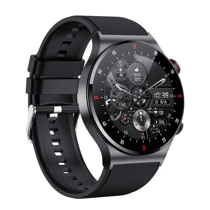 NEW QW33 Bluetooth Call Smart Watch Men Sports Fitness Tracker Waterproof Smartwatch Large HD screen for huawei Xiaomi phone+box