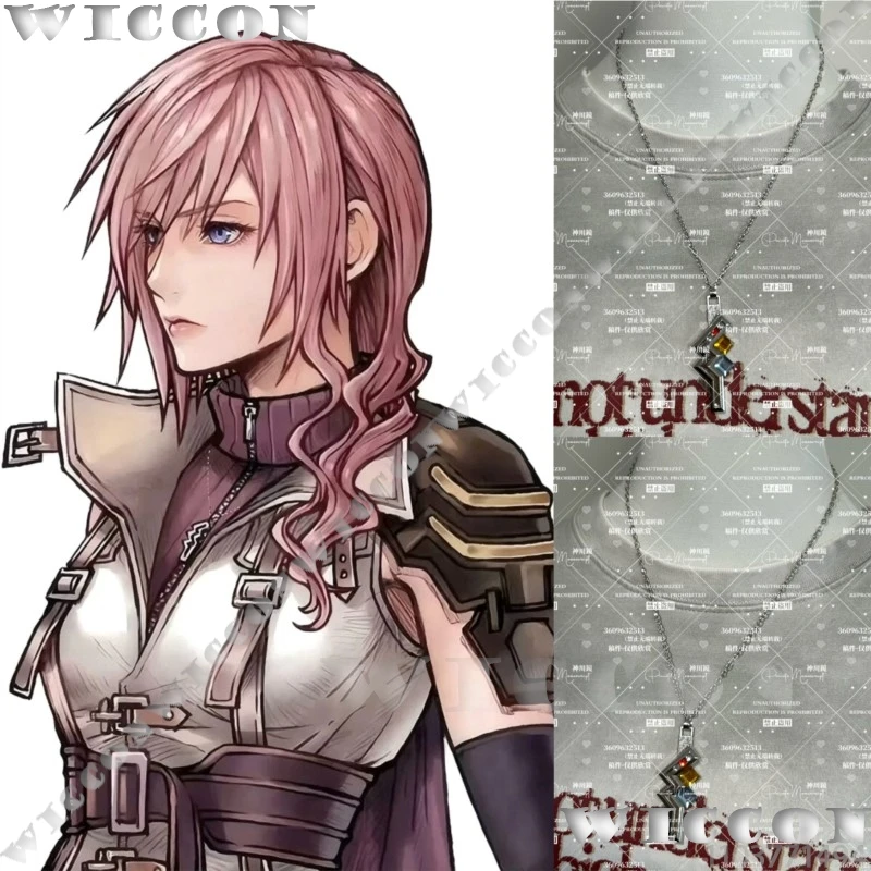 Фото Ожерелье Lightning FF 13 Eclair Farron Final Game для косплея, фэнтези-аксессуар для женщин, реквизит для Хэллоуина, рождественских подарков, вечеринок, аксессуары для наряда №1