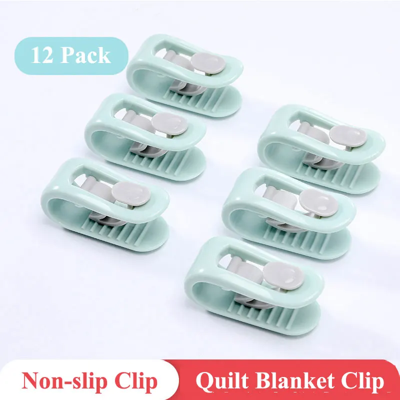 

1-12Pcs Creative Bed Sheet Anti-running Artifact Blanket Quilt Corner Clip Quilt Fastener Quilt Holder Sleep Anti-running Device