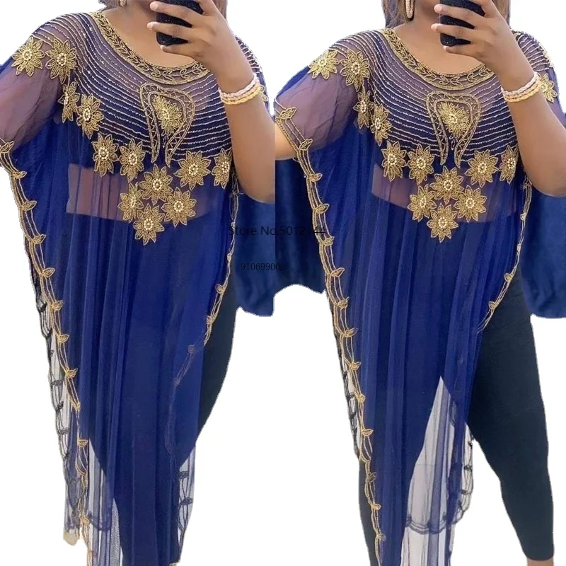 Африканское женское платье с блестками высокое качество модное пальто