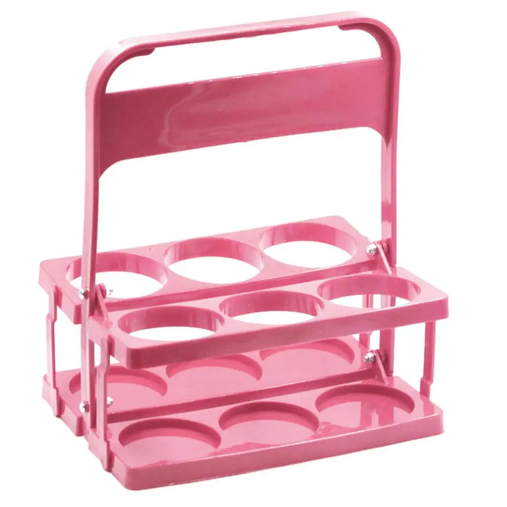 

Beer Bottle Carrier Plastic Wine Bottle Rack 6 Pack Foldable Reusable Shatterproof Portable KTV Handheld Beer Rack