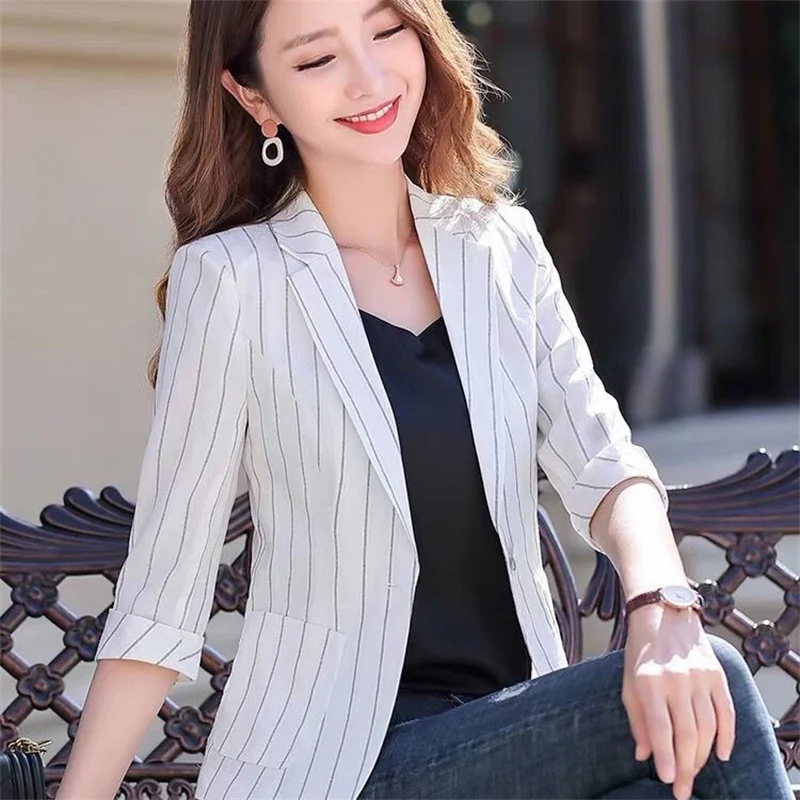 Новинка 2022 Женская весенне-летняя куртка универсальный Блейзер ветровка в