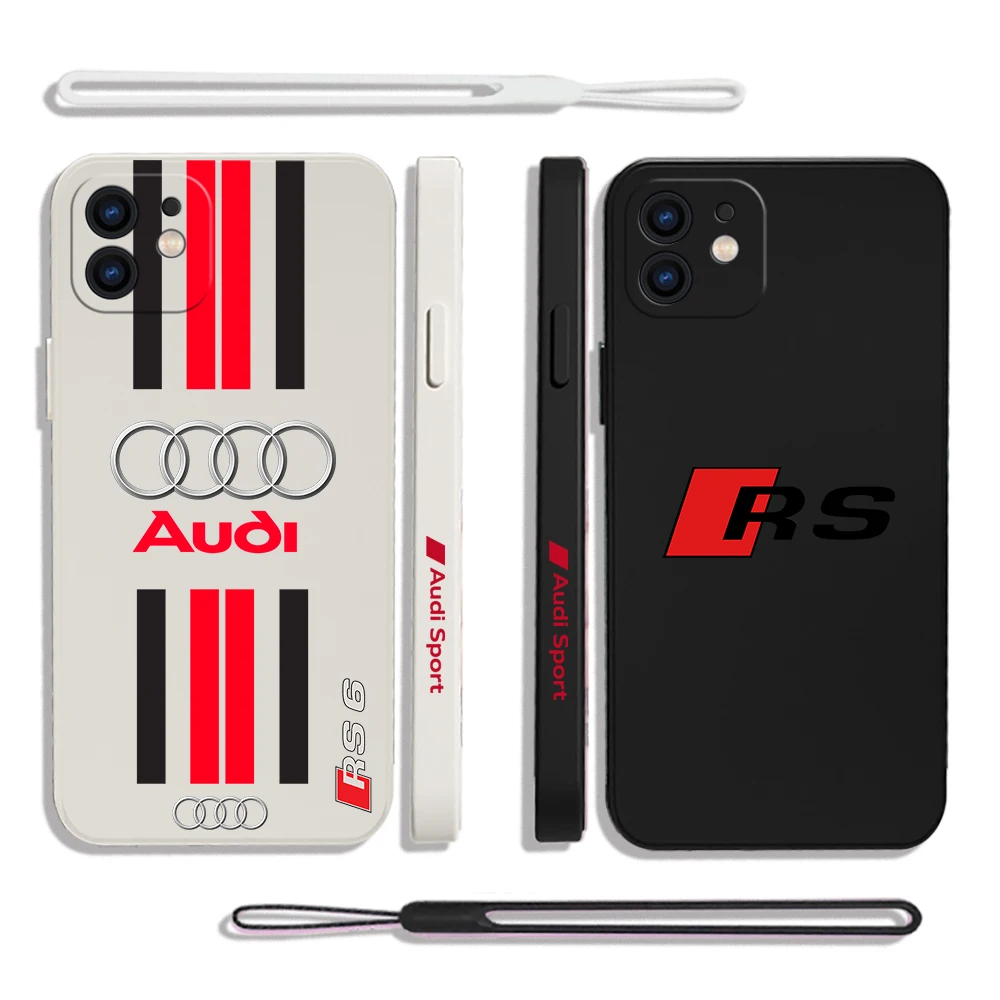 

A-Audis Luxury Phone Case For Samsung A81 A53 A50 A12 A22S A52 A52S A51 A72 A71 A32 A22 A20 A30 A21S A11 4G 5G with Hand Strap